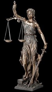 figur af Justitia, Retfærdigheds gudinde